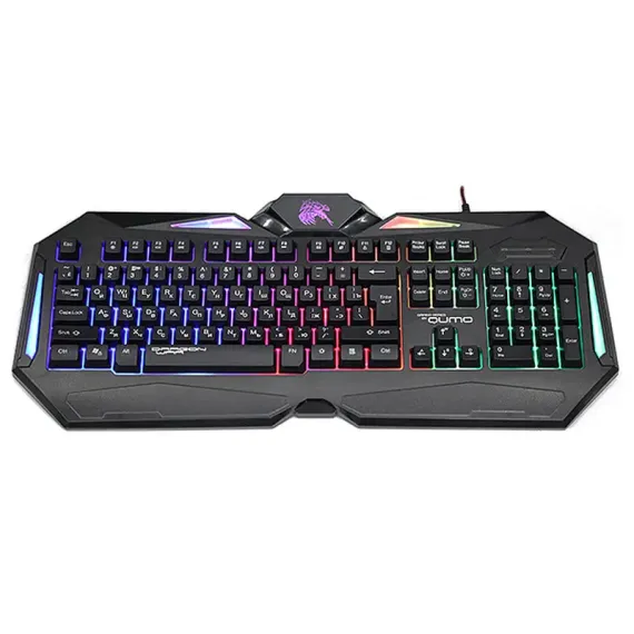 КЛАВИАТУРА, МЫШЬ И КОВРИК ДЛЯ МЫШИ QUMO SPIRIT OF WISDOM, ПРОВОДНОЕ, ЧЁРНЫЙ