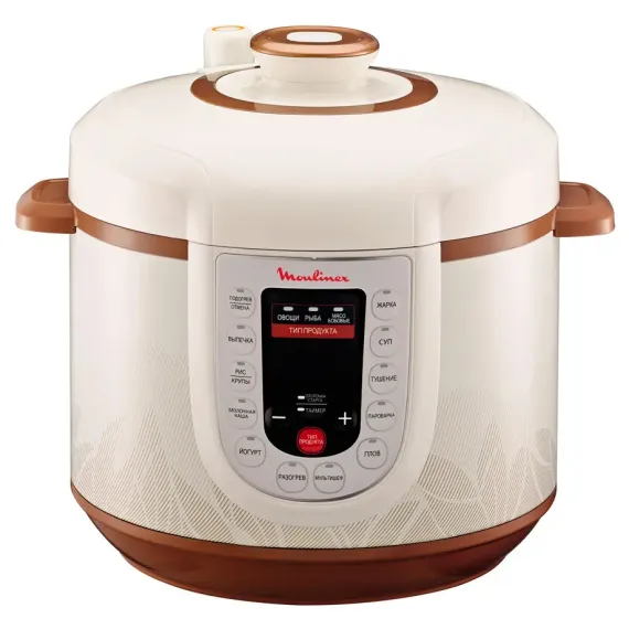МУЛЬТИВАРКА-СКОРОВАРКА MOULINEX FASTCOOKER CE501132, КОРИЧНЕВЫЙ | БЕЛЫЙ