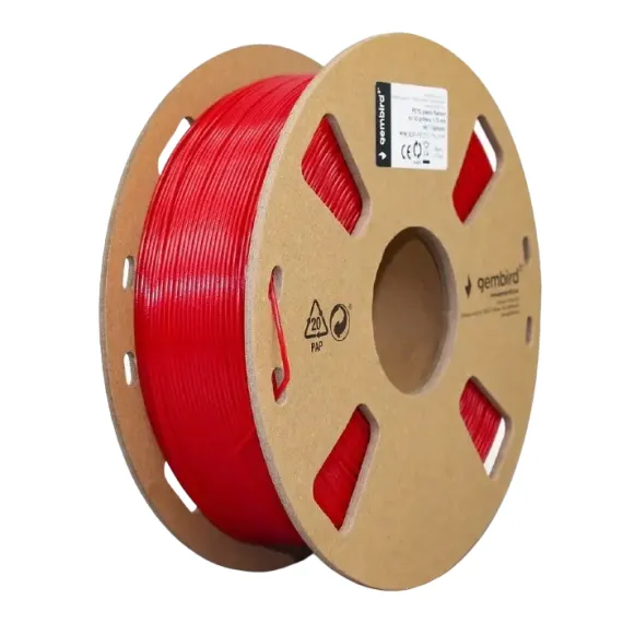 НИТЬ ДЛЯ 3D-ПРИНТЕРА GEMBIRD 3DP-PETG1.75-01-R, PETG, КРАСНЫЙ, 1.75 ММ, 1 КГ