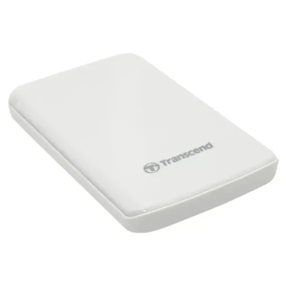 ВНЕШНИЙ ПОРТАТИВНЫЙ ЖЕСТКИЙ ДИСК TRANSCEND STOREJET 25D3,  1 TB, ГЛЯНЦЕВЫЙ БЕЛЫЙ (TS1TSJ25D3W)
