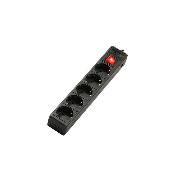 SURGE PROTECTOR SVEN OPTIMA BASE, 5 SOCKETS, 5M, BLACK