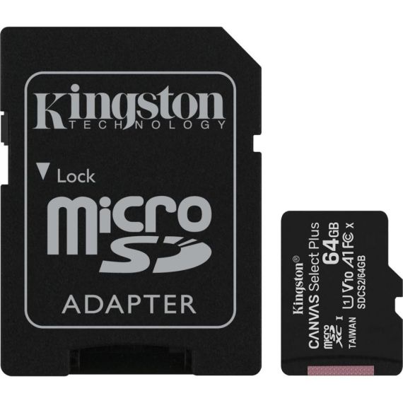 CARD DE MEMORIE KINGSTON CANVAS SELECT PLUS MICROSD 64GB