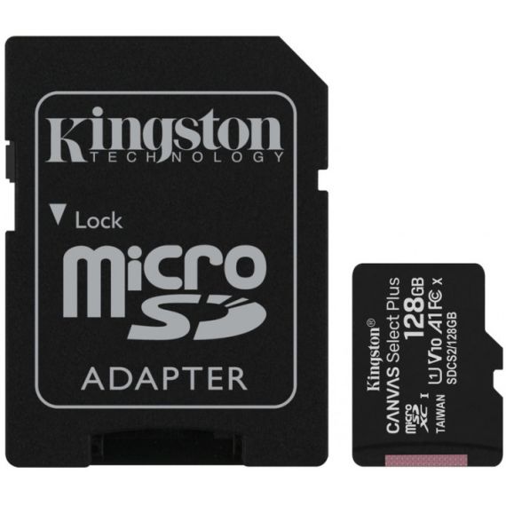 КАРТА ПАМЯТИ KINGSTON CANVAS SELECT PLUS MICROSD 128GB
