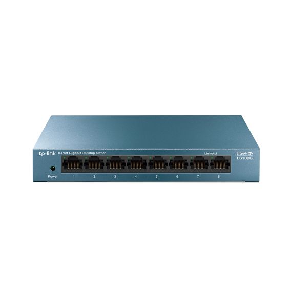 КОММУТАТОР TP-LINK LS108G / 8 PORT / GIGABIT / RJ45 / STEEL