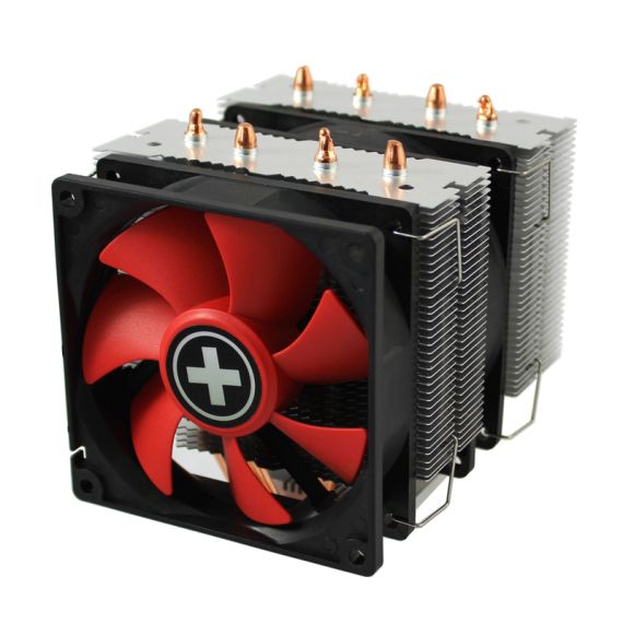 XILENCE COOLER XC044 "M504D" PERFORMANCE C SERIES, SOCKET 2011/1150/1151/1155/1156/1366/2066/1200 & AM4/FM2+/AM3+, UP TO 180W, 2 FANS - 92 X 92 X 25MM, HYDRO-BERING FAN, 600-2200 RPM, 18.0~21.8DBA, 4PIN, PWM,  4 HEATPIPES