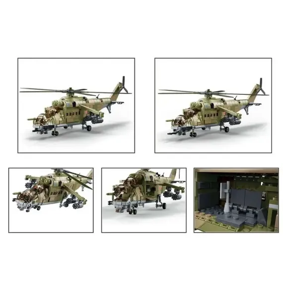 КОНСТРУКТОР SLUBAN ИСТРЕБИТЕЛЬ MI-24S, B1137, 12+