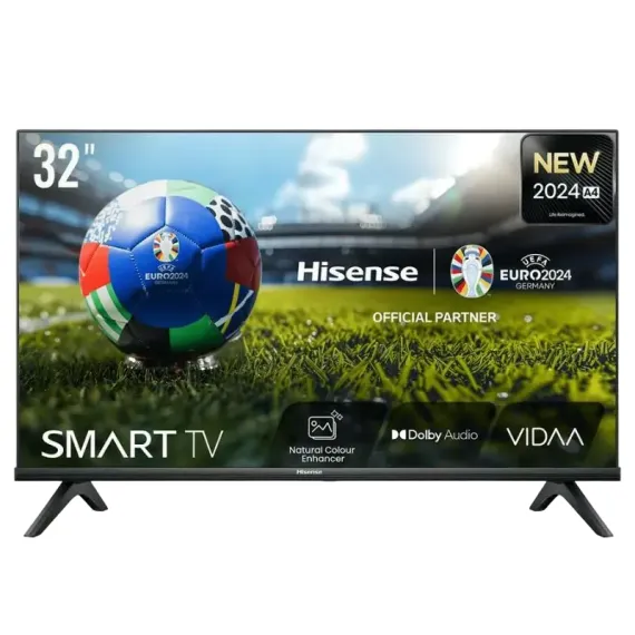 32" LED SMART ТЕЛЕВИЗОР HISENSE 32A4N, 1366X768 HD, VIDAA U7.0, ЧЁРНЫЙ