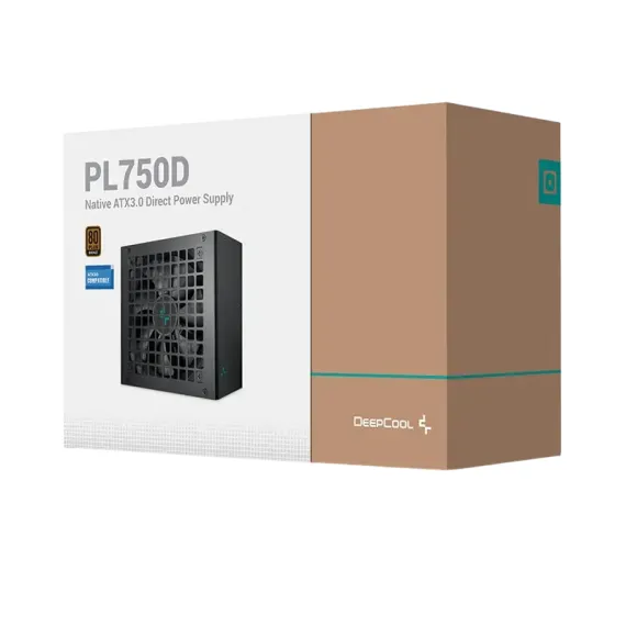 БЛОК ПИТАНИЯ ДЛЯ КОМПЬЮТЕРОВ DEEPCOOL PL750D, 750ВТ, ATX, НЕМОДУЛЬНЫЙ