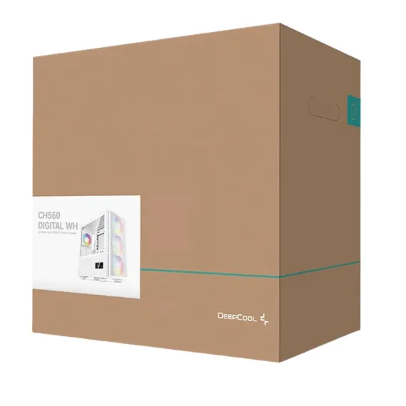 КОМПЬЮТЕРНЫЙ КОРПУС DEEPCOOL CH560 DIGITAL WH, MIDI-TOWER, БЕЗ БЛОКА ПИТАНИЯ, БЕЛЫЙ