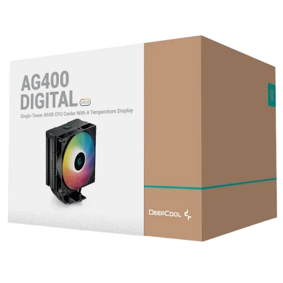 КУЛЕР ДЛЯ ПРОЦЕССОРА DEEPCOOL AG400 DIGITAL BK ARGB