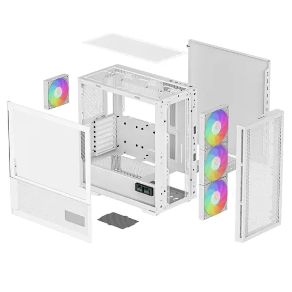 КОМПЬЮТЕРНЫЙ КОРПУС DEEPCOOL CH560 DIGITAL WH, MIDI-TOWER, БЕЗ БЛОКА ПИТАНИЯ, БЕЛЫЙ