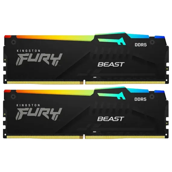 ОПЕРАТИВНАЯ ПАМЯТЬ KINGSTON FURY BEAST RGB, DDR5 SDRAM, 6000 МГЦ, 64ГБ, KF560C30BBAK2-64