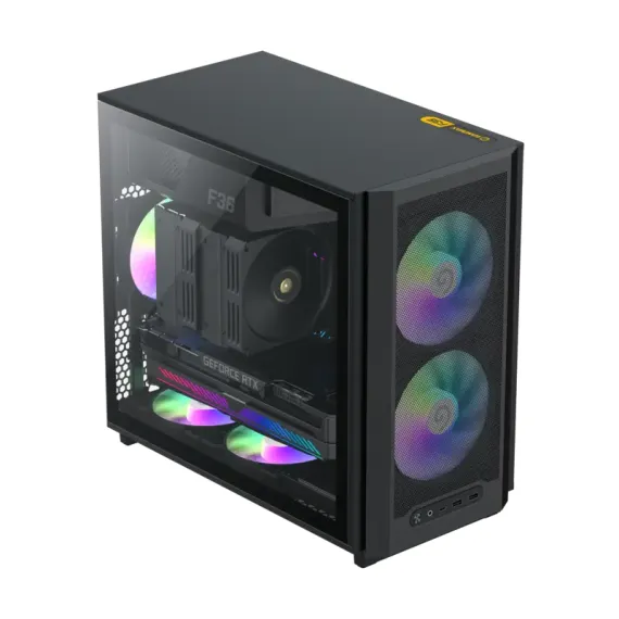 КОМПЬЮТЕРНЫЙ КОРПУС GAMEMAX F36 BK, MINI-TOWER, БЕЗ БЛОКА ПИТАНИЯ, ЧЁРНЫЙ