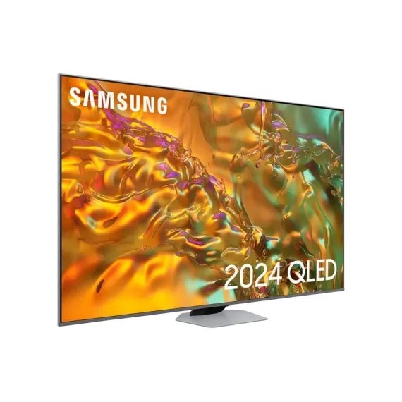 55" QLED SMART ТЕЛЕВИЗОР SAMSUNG QE55Q80DAUXUA, 3840X2160 4K UHD, TIZEN 8.0, СЕРЕБРИСТЫЙ