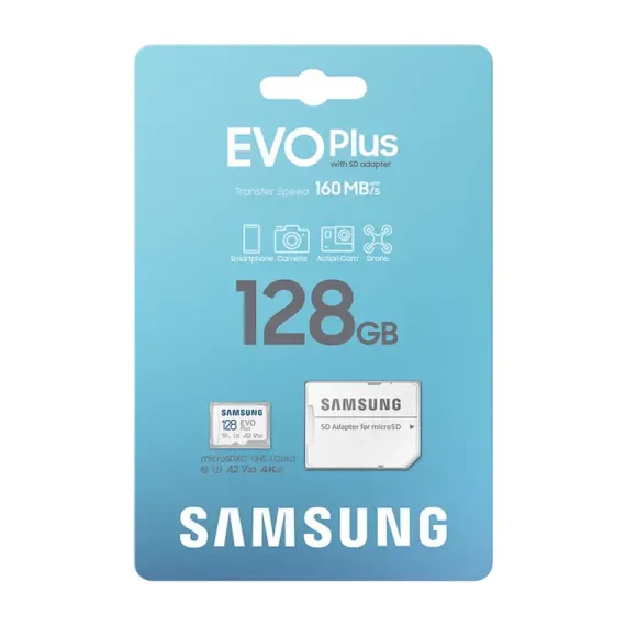 КАРТА ПАМЯТИ SAMSUNG EVO PLUS MICROSDXC, 128ГБ (MB-MC128SA/EU)