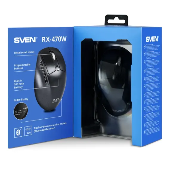 БЕCПРОВОДНАЯ МЫШЬ SVEN RX-470W, ЧЁРНЫЙ
