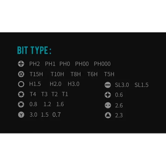 НАБОР ПРЕЦИЗИОННЫХ ОТВЕРТОК JIMI MULTI-PURPOSE PRECISION SCREWDRIVER 30 В 1