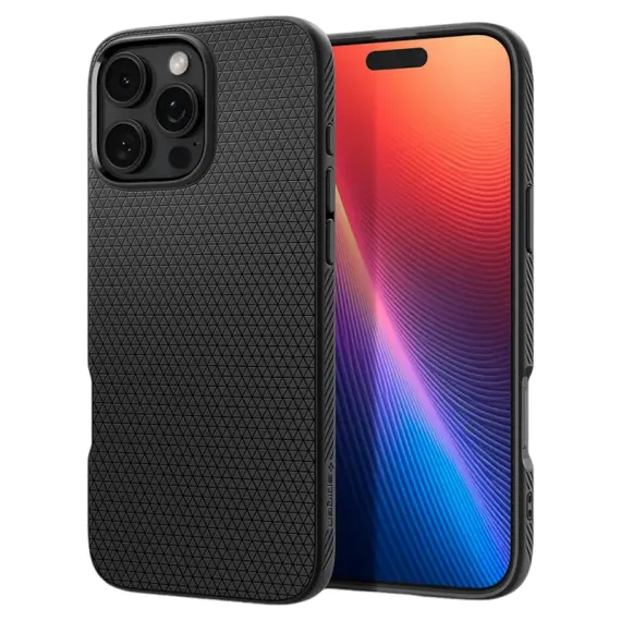 ЧЕХОЛ SPIGEN IPHONE 16 PRO LIQUID AIR, МАТОВЫЙ ЧЕРНЫЙ