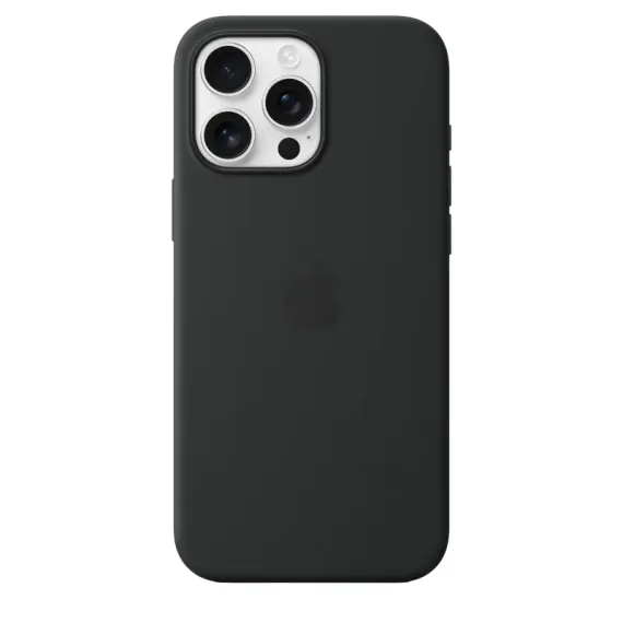 ЧЕХОЛ APPLE IPHONE 16 PRO MAX SILICONE CASE WITH MAGSAFE, ЧЁРНЫЙ