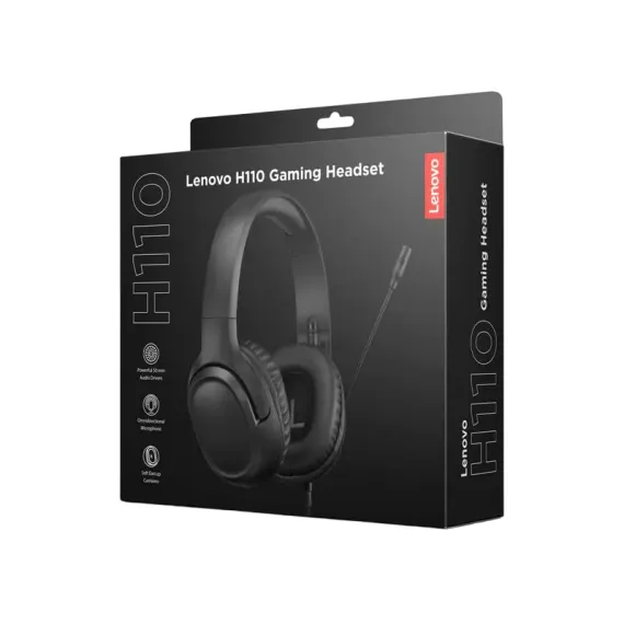 ГАРНИТУРА ДЛЯ КОМПЬЮТЕРА LENOVO H110, ПРОВОДНОЙ АНАЛОГОВЫЙ, ЧЁРНЫЙ