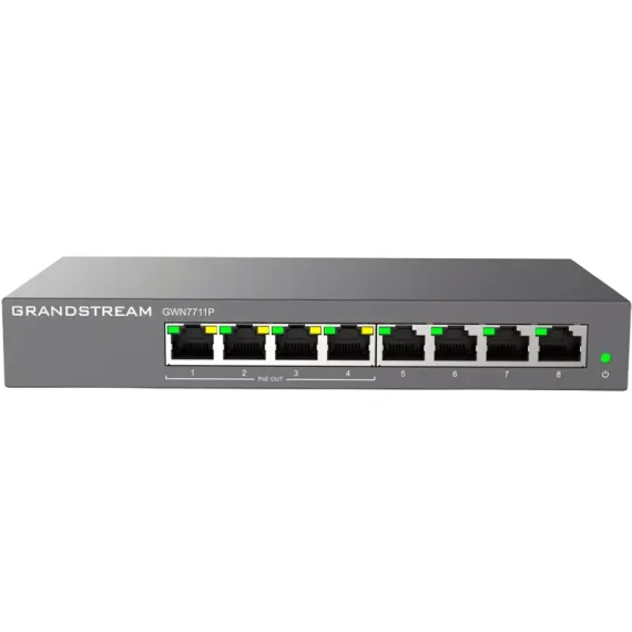 POE КОММУТАТОР GRANDSTREAM GWN7711P, 4X IEEE 802.3AF/AT