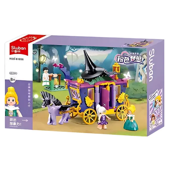 КОНСТРУКТОР SLUBAN B1056 "КАРЕТА ЛЕСНОЙ ВОЛШЕБНИЦЫ", 8+