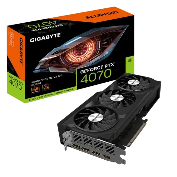 ВИДЕОКАРТА GIGABYTE GV-N4070WF3OCV2-12GD, 12ГБ GDDR6 192БИТ