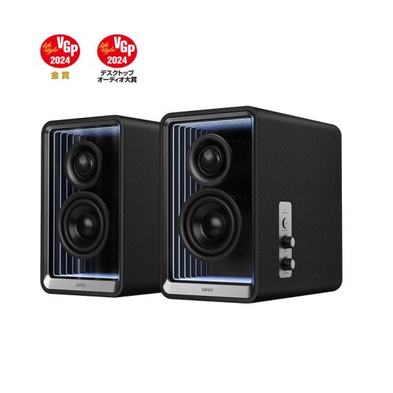 НАСТОЛЬНЫЙ АКТИВНЫЙ МОНИТОР С ЗАРЯДНЫМ УСТРОЙСТВОМ GAN EDIFIER QR65 BLACK / 70W / BLUETOOTH 5.3
