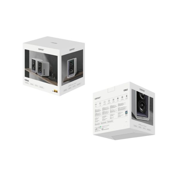 НАСТОЛЬНЫЙ АКТИВНЫЙ МОНИТОР С ЗАРЯДНЫМ УСТРОЙСТВОМ GAN EDIFIER QR65 WHITE / 70W / BLUETOOTH 5.3