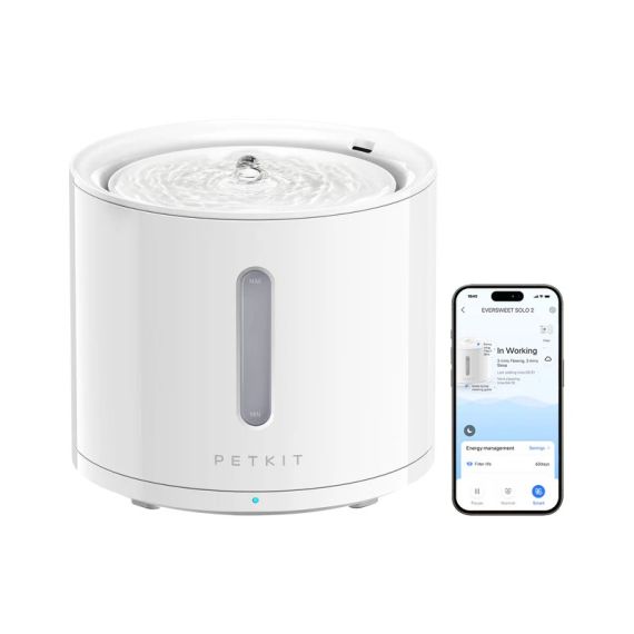 ПИТЬЕВОЙ ФОНТАН С СИСТЕМОЙ ФИЛЬТРАЦИИ И БЕСПРОВОДНЫМ НАСОСОМ PETKIT EVERSWEET SOLO 2/ 2L