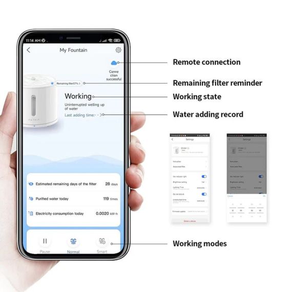 ПИТЬЕВОЙ ФОНТАН С СИСТЕМОЙ ФИЛЬТРАЦИИ И БЕСПРОВОДНЫМ НАСОСОМ PETKIT EVERSWEET SOLO 2/ 2L