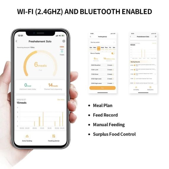 УМНАЯ КОРМУШКА ДЛЯ ДОМАШНИХ ЖИВОТНЫХ PETKIT FRESH ELEMENT SOLO/ WI-FI AND BLUETOOTH / 3L