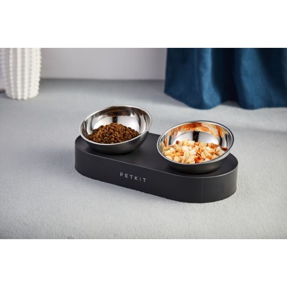 РЕГУЛИРУЕМАЯ МЕТАЛЛИЧЕСКАЯ ДВОЙНАЯ МИСКА ДЛЯ КОРМЛЕНИЯ PETKIT FRESH NAN