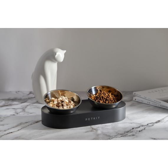 РЕГУЛИРУЕМАЯ МЕТАЛЛИЧЕСКАЯ ДВОЙНАЯ МИСКА ДЛЯ КОРМЛЕНИЯ PETKIT FRESH NAN