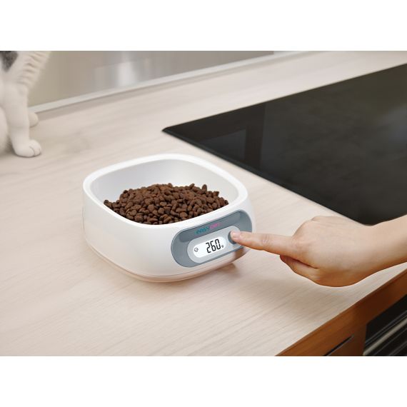 ЧАША СО ВСТРОЕННЫМИ ВЕСАМИ EASY PET IMPCBA110 / 0.6 L / LCD DISPLAY / WHITE