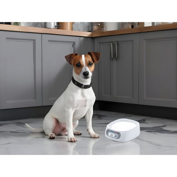 ЧАША СО ВСТРОЕННЫМИ ВЕСАМИ EASY PET IMPCBA110 / 0.6 L / LCD DISPLAY / WHITE