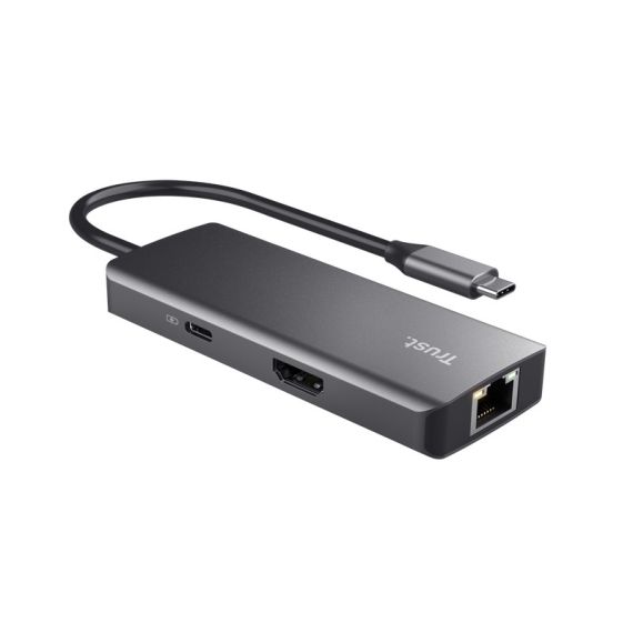 МНОГОПОРТОВЫЙ АДАПТЕР TRUST DALYX/ USB-C/ 2XUSB-A/ 2XUSB-C/ HDMI/ RJ45/ SD