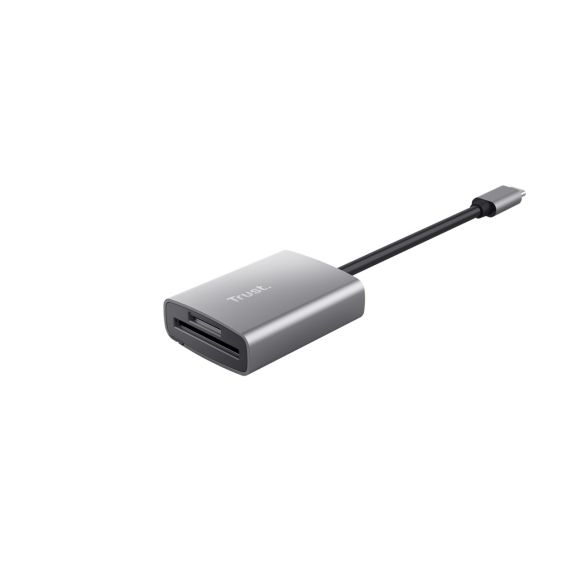 КАРДРИДЕР TRUST DALYX / USB-C, MICROSD / SDHC/SDXC, CABLE LENGTH 8 CM / SILVER