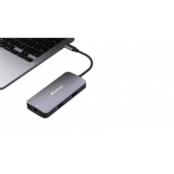 МНОГОПОРТОВЫЙ АДАПТЕР VERBATIM CMH-05/ USB-C/ 2XUSB-A/ 1XUSB-C (PD 100W)/ HDMI/ RJ45
