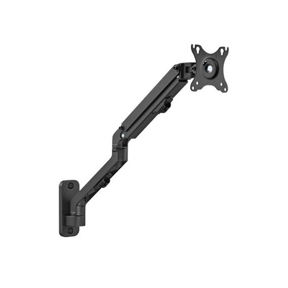 MONITOR WALL MOUNT ARM FOR 1 MONITOR UP TO 27”  GEMBIRD MA-WA1-02, ADJUSTABLE WALL DISPLAY MOUNTING ARM (ROTATE, TILT, SWIVEL),  VESA 75/100, UP TO 9 KG, BLACK