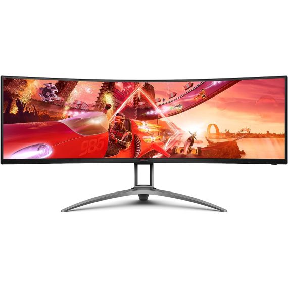 49.0” ИГРОВОЙ МОНИТОР AOC AGON AG493QCX / CURVED / ULTRAWIDE / 32:9 / 144HZ / BLACK/SILVER