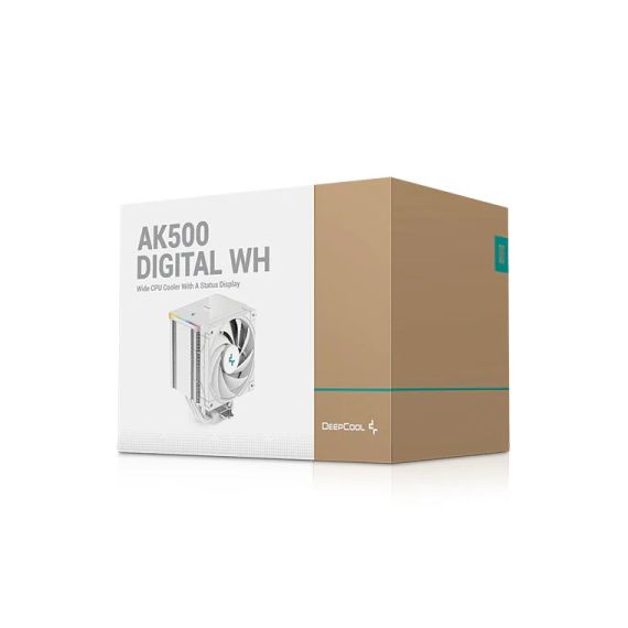 КУЛЕР DEEPCOOL AK500 DIGITAL WH / UNIVERSAL / 240W / 500~1850RPM / <28 DB(A) / 68.99 CFM / WHITE
