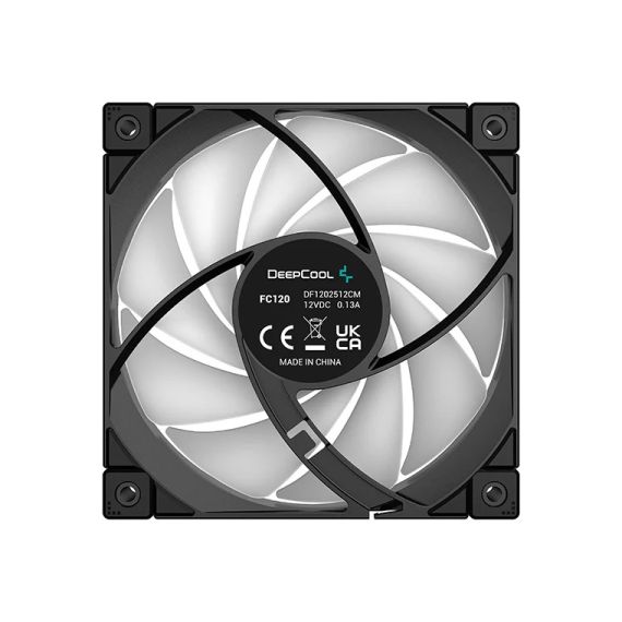120MM CASE FAN - DEEPCOOL ”FC120 - 3 IN 1”, 3X A-RGB LED FANS, 120X120X25 MM, 500~1800 RPM±10%, 61.91 CFM, <28 DB(A), 4-PIN PWM, HYDRO BEARING, 3-PIN(+5V-D-G), BLACK