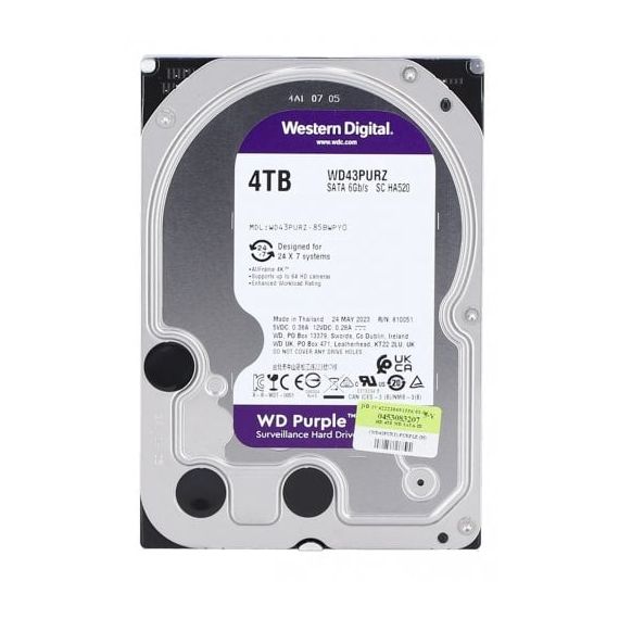 3.5” HDD WESTERN DIGITAL CAVIAR PURPLE WD43PURZ / 4TB / INTELLIPOWER / 256MB