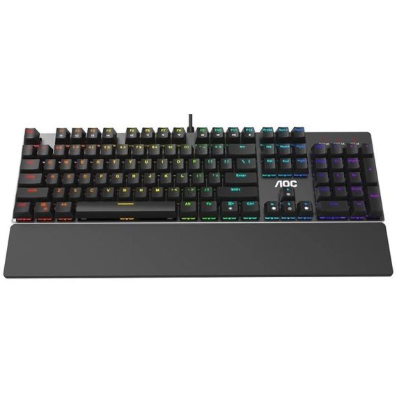 КЛАВИАТУРА AOC GK500-RED / OUTEMU RED KEY SWITCH / BACKLIGHT (RGB) / BLACK
