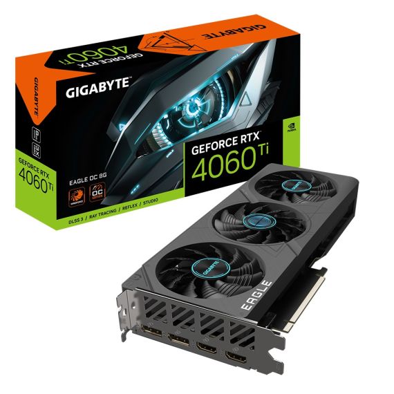ВИДЕОКАРТА GIGABYTE GEFORCE RTX 4060 TI EAGLE OC/ 8GB/ GDDR6/ 128BIT