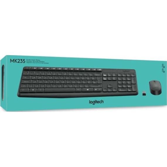 БЕСПРОВОДНАЯ КЛАВИАТУРА И МЫШКА LOGITECH COMBO MK235 / USB