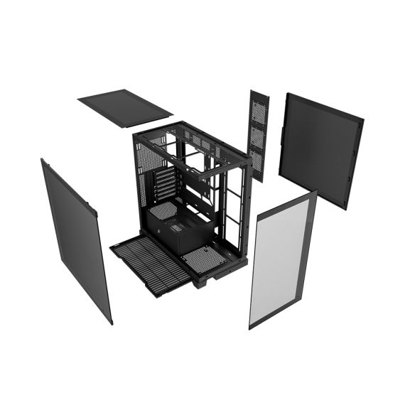 ИГРОВОЙ КОРПУС 1STPLAYER MI8 / NO PSU / SIDE-WINDOW / 7X120MM / ATX / BLACK