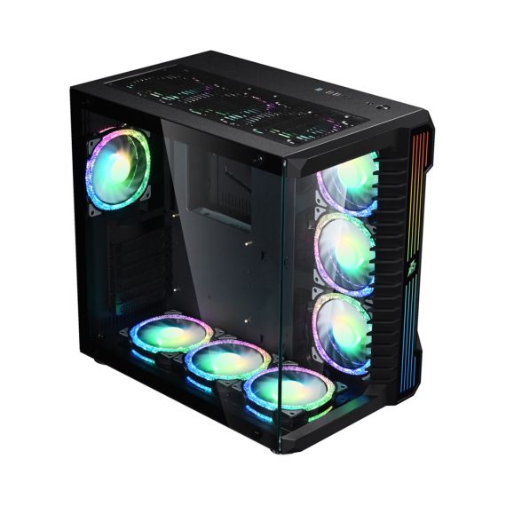 ИГРОВОЙ КОРПУС 1STPLAYER SP9 / NO PSU / SIDE-WINDOW / 7X120MM / ATX / BLACK