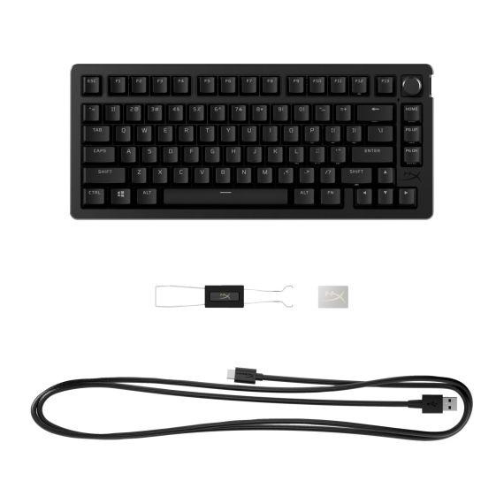 КЛАВИАТУРА HYPERX ALLOY RISE 75 RGB, HYPERX LINEAR SWITCHES, [7G7A4AA#ABA]